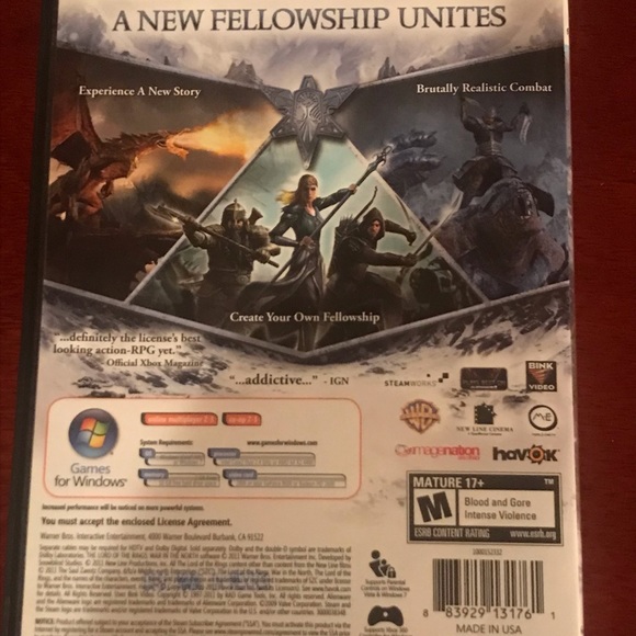 NWT Lord of the Rings War in the North PC game - Picture 3 of 4